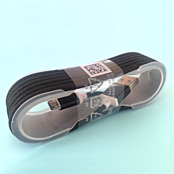 USB Micro-B Strukturgewebe-Kabel 150cm - schwarz