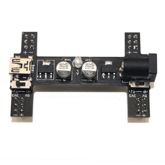 Black Wings - 5V/3.3V Breadboard Stromversorgung
