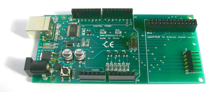 Flyport to Arduino shield socket