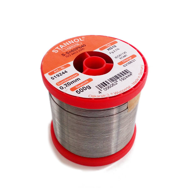 Stannol Ltzinn HS10 Sn60/Pb40 0.7mm (500g)