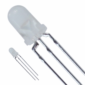 5mm LED Rot/Grn zweifarbig (matt)