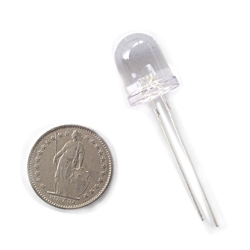10mm LED weiss - klar