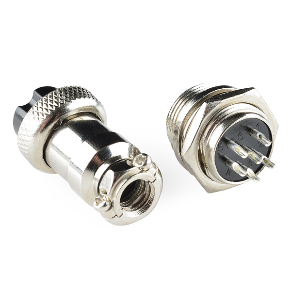 6-Pin Chassis Connector - Panel Mount (m&f)