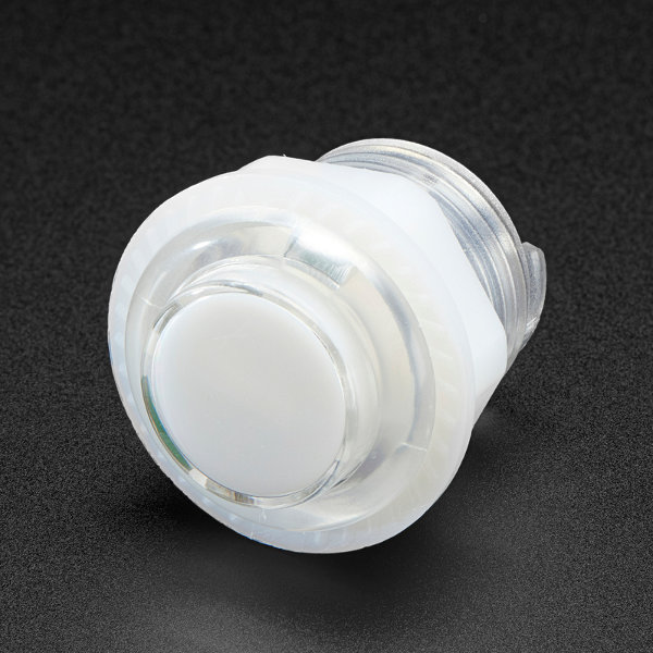 Mini LED Arcade Button - 24mm Translucent Clear