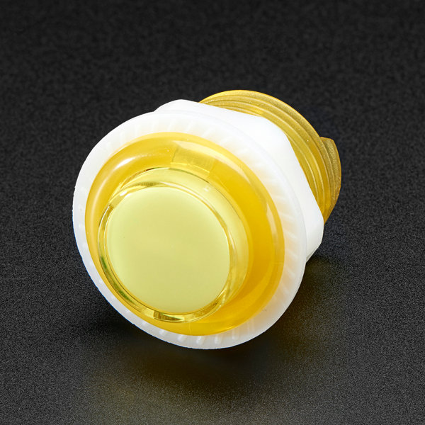 Mini LED Arcade Button - 24mm Translucent Yellow