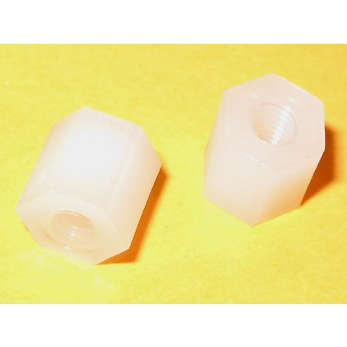Hex Spacer Nylon M3 6.4mm