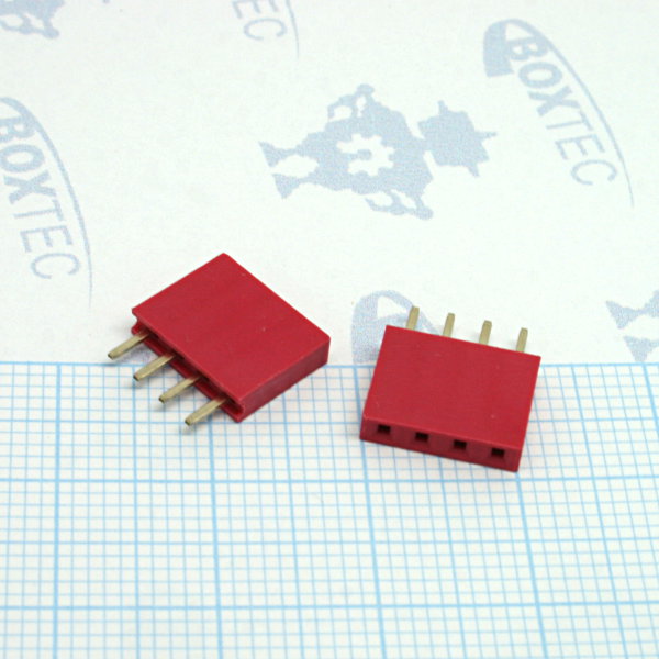 Stiftleistenbuchse 1x4Pin - rot