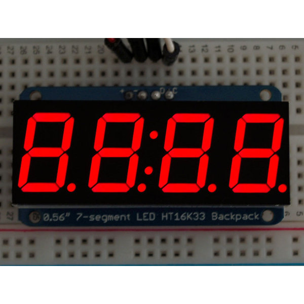 7-Segment I2C Display 0.56" 4-Zeichen - Rot