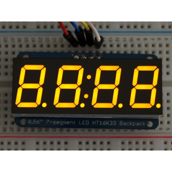 7-Segment I2C Display 0.56" 4-Digit - Yellow