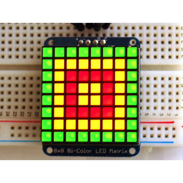 Bicolor LED Square Pixel Matrix with I2C Backpack