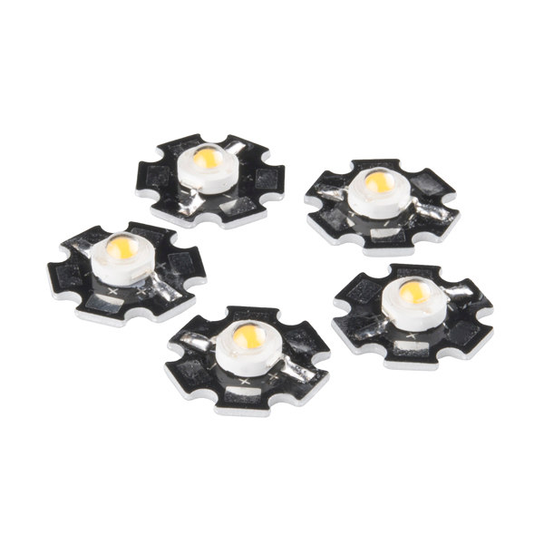 3W LED Aluminium - White (5pcs)