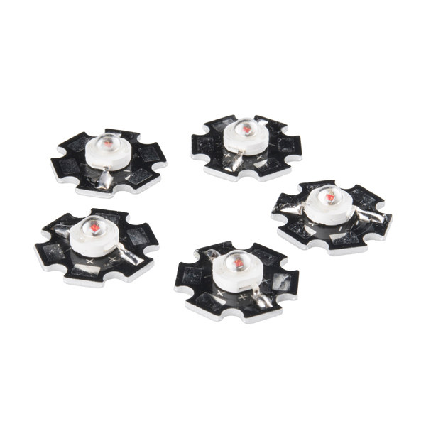 3W LED Aluminium - Rot (5Stk.)