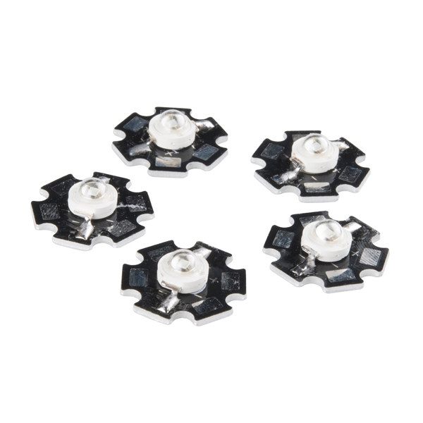 3W LED Aluminium - Blue (5pcs)